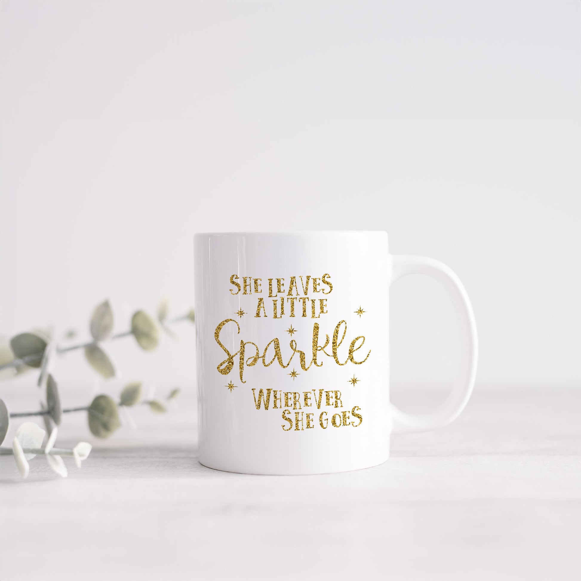 She leaves a little sparkle wherever she goes | Ceramic mug-Ceramic mug-Adnil Creations