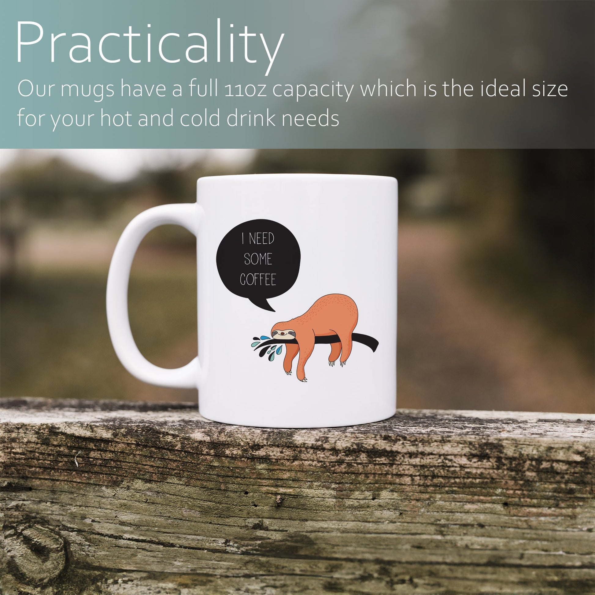 Sloth "I need some coffee" | Ceramic mug-Ceramic mug-Adnil Creations