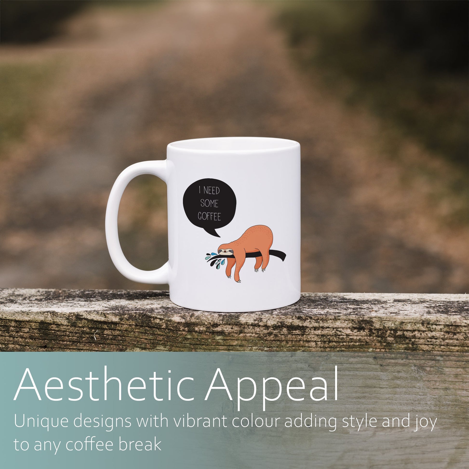 Sloth "I need some coffee" | Ceramic mug-Ceramic mug-Adnil Creations