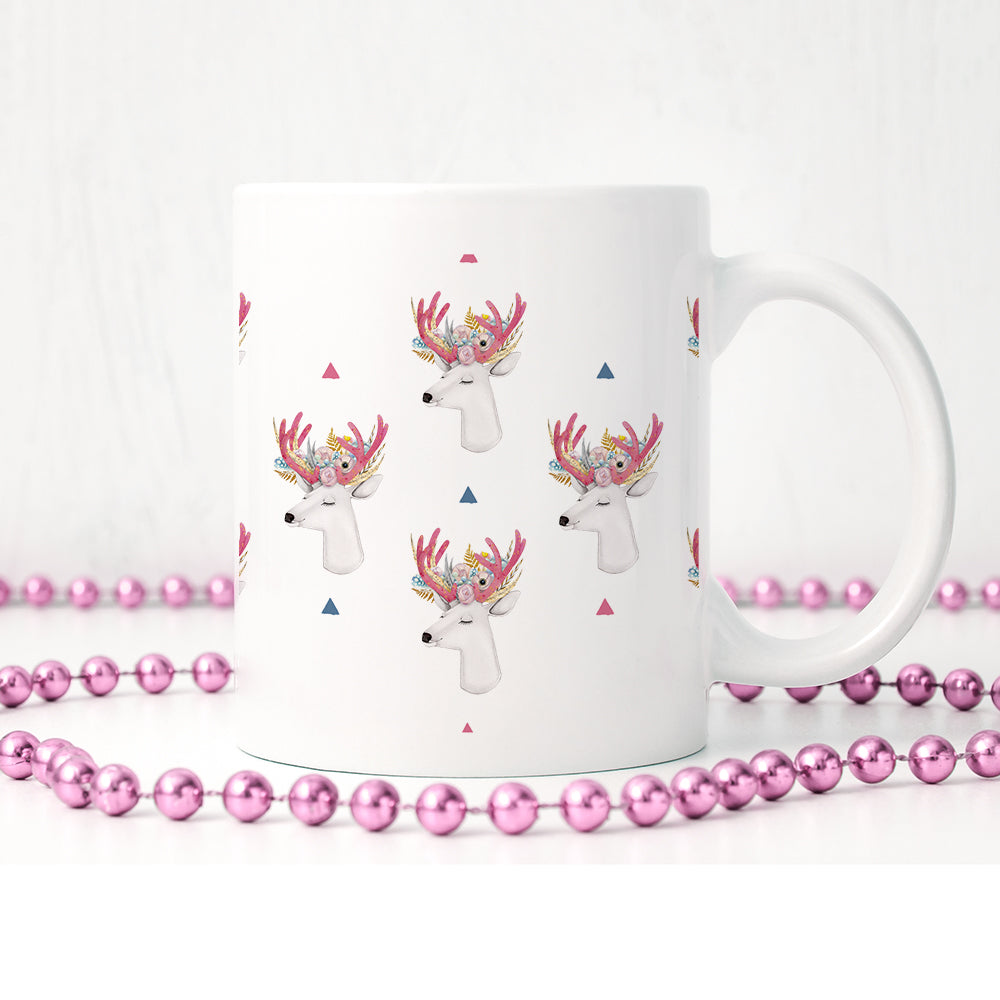 Stag head pattern | Ceramic mug - Adnil Creations