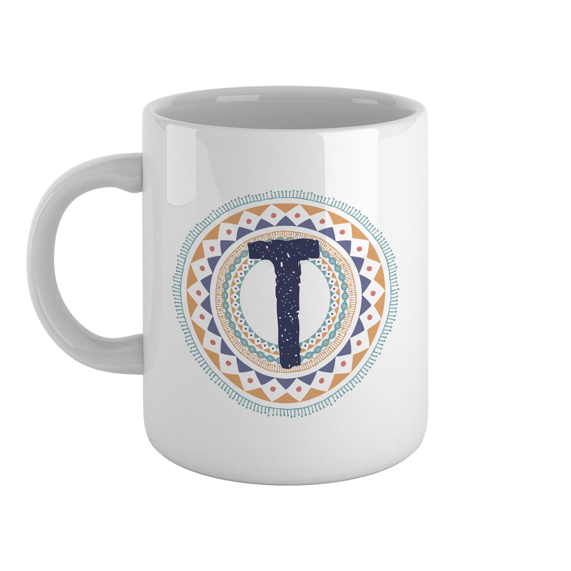 Tribal style personalised initial | Ceramic mug-Ceramic mug-Adnil Creations