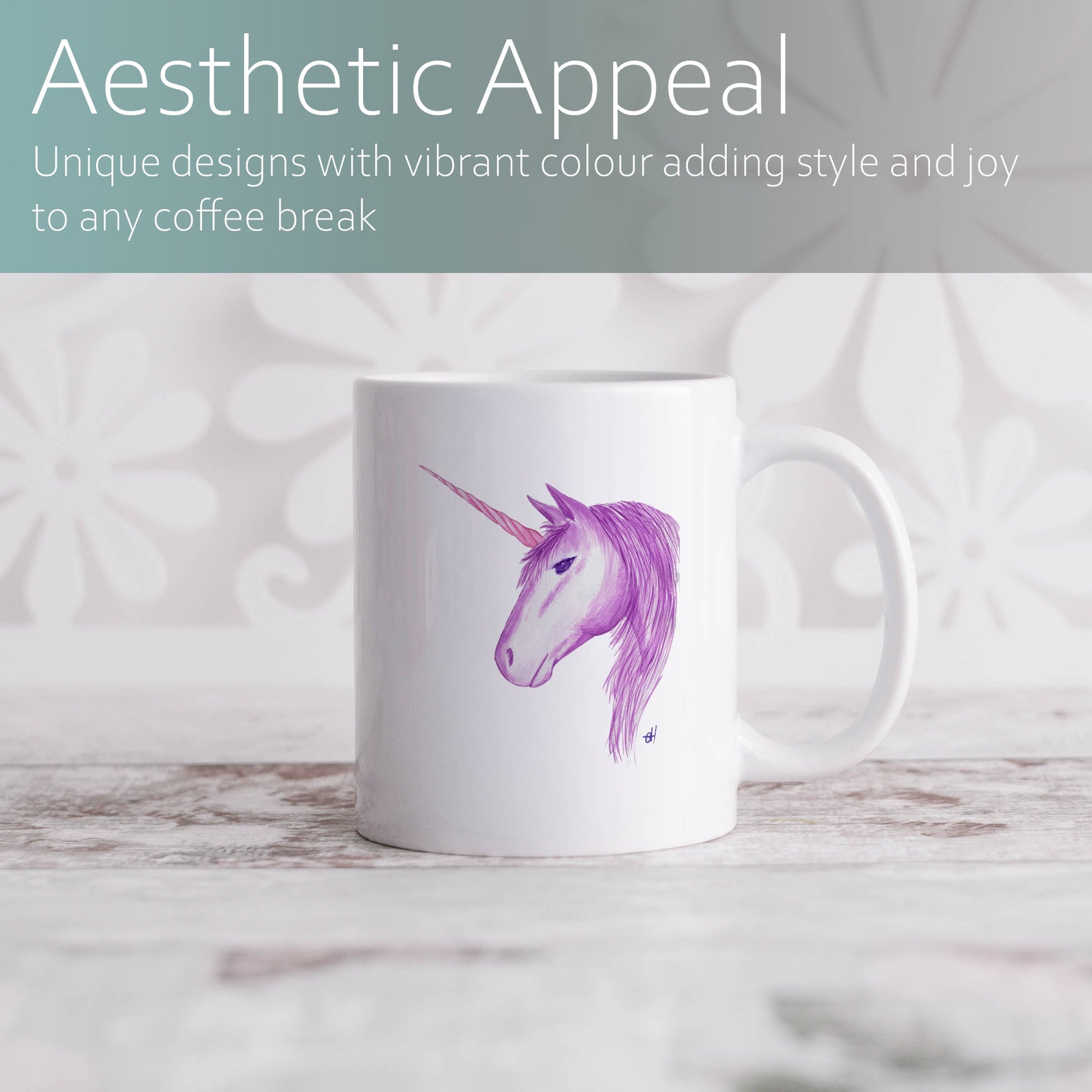 Watercolour unicorn | Ceramic mug-Ceramic mug-Adnil Creations