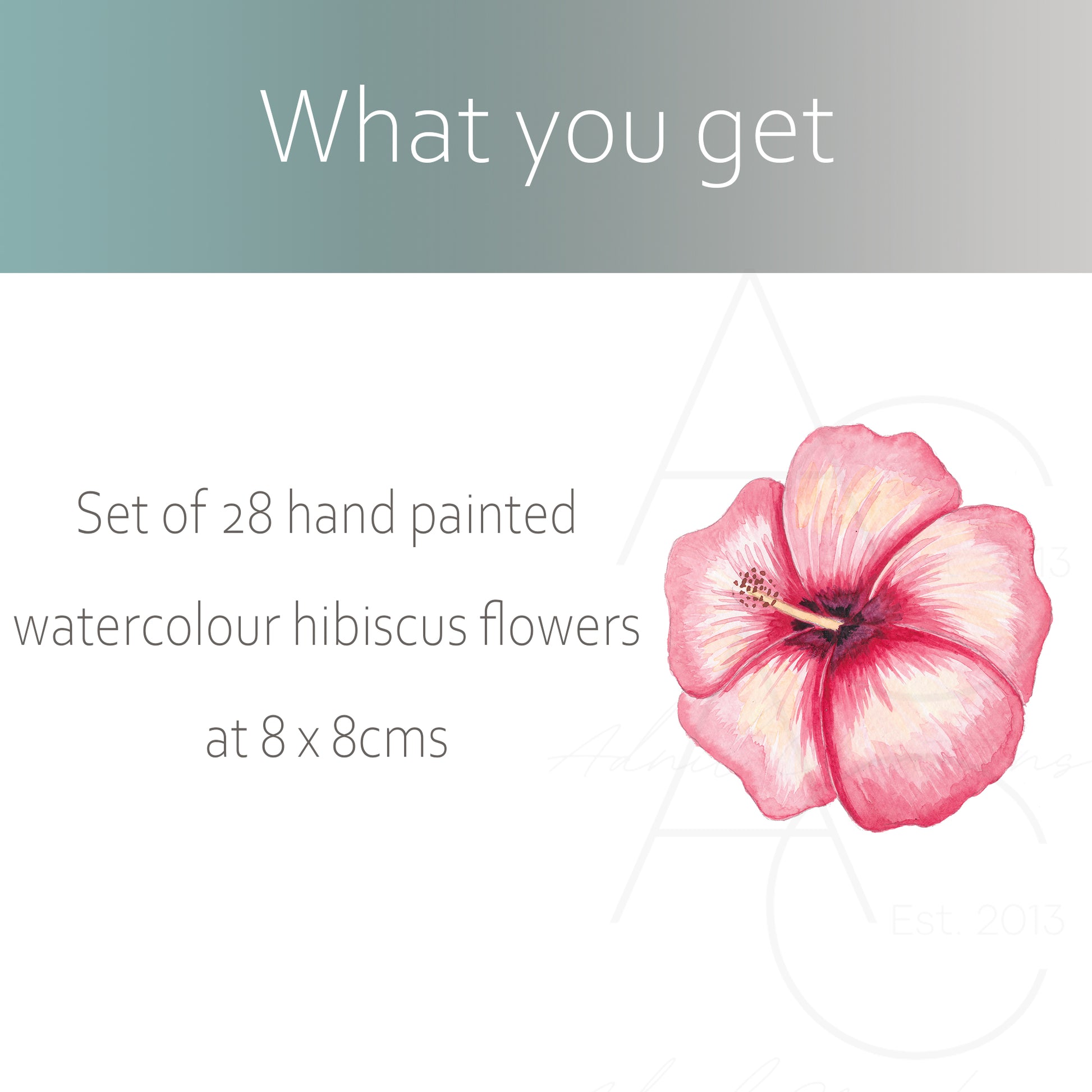 Watercolour hibiscus pattern | Fabric wall stickers-Fabric wall stickers-Adnil Creations