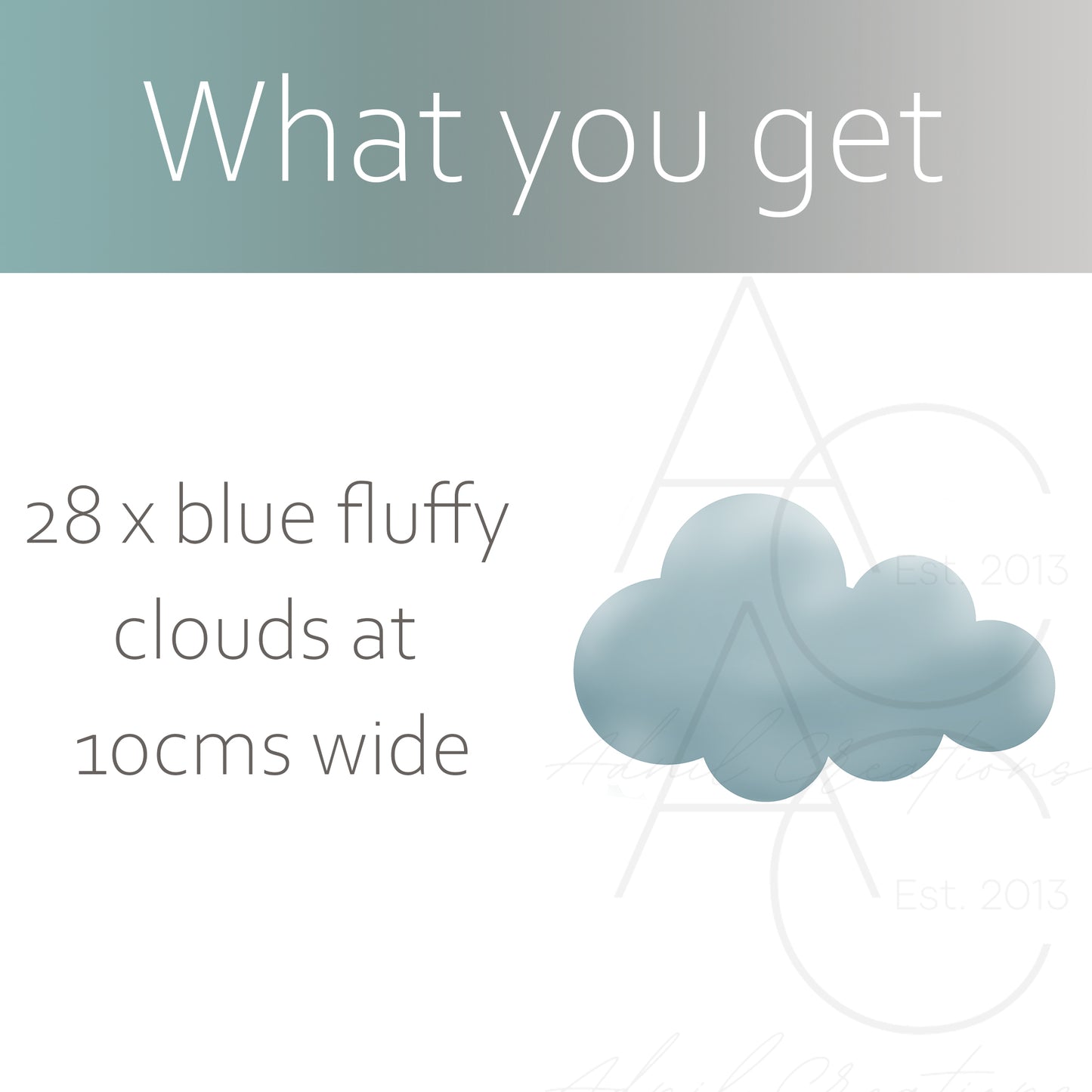 Blue clouds | Fabric wall stickers-Fabric wall stickers-Adnil Creations