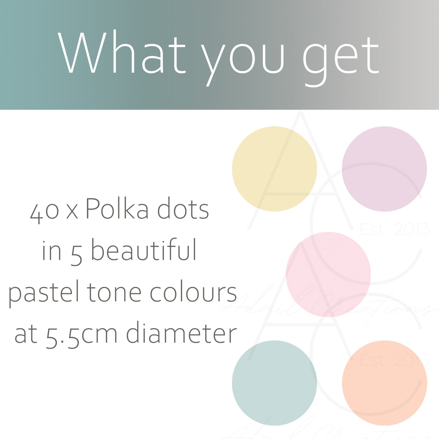 Pastel tone polka dots | Fabric wall stickers