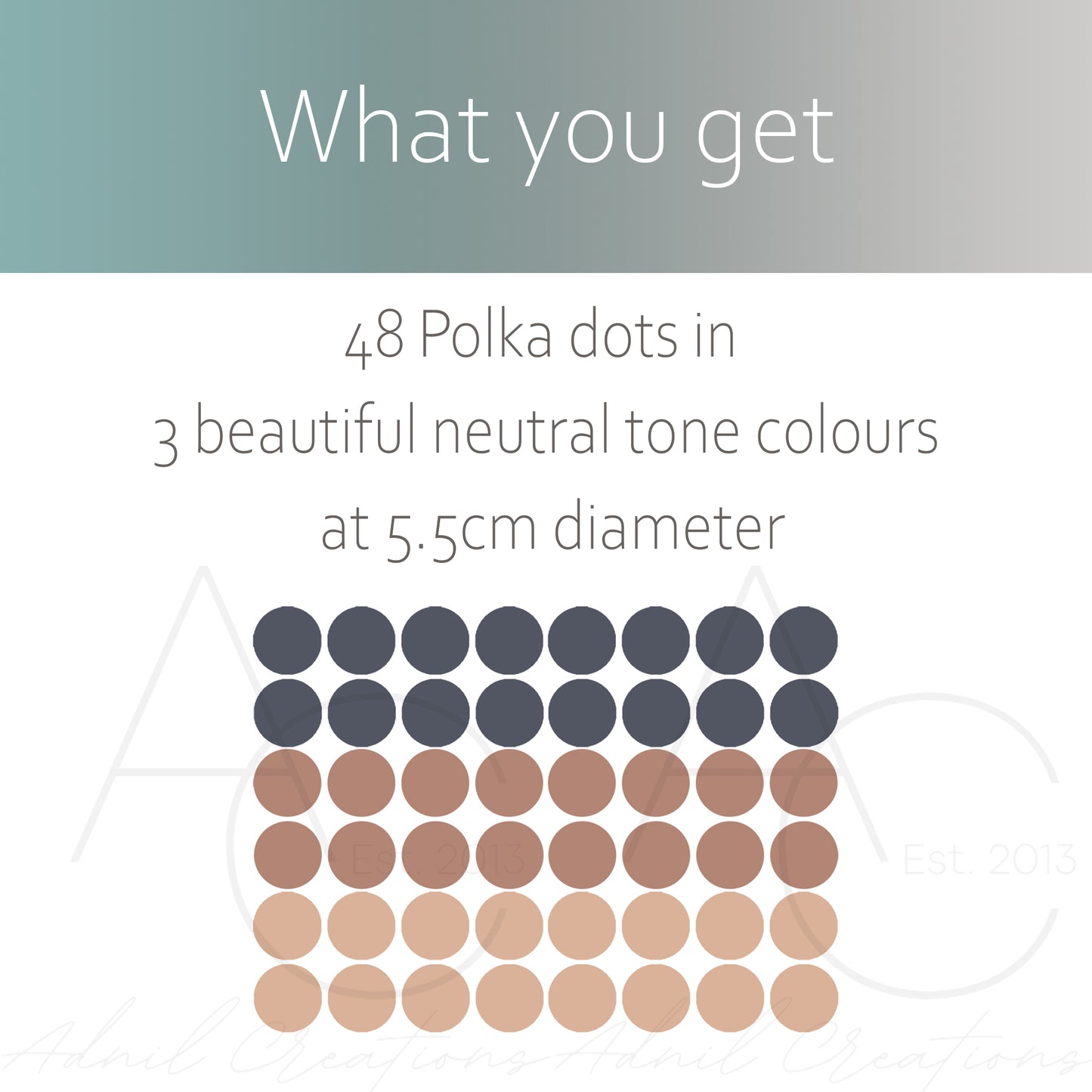 Gender neutral polka dots | Fabric wall stickers