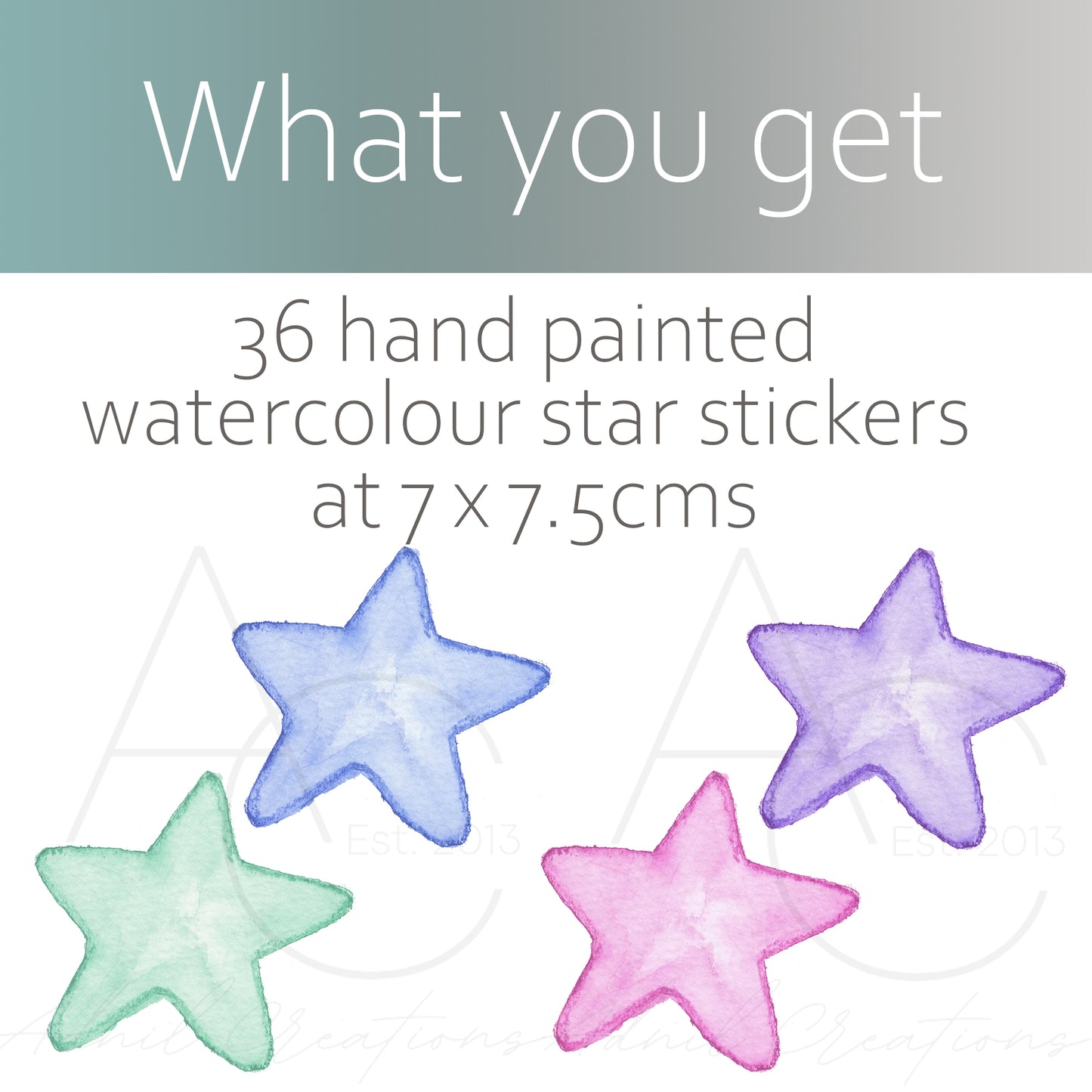 Watercolour stars | Fabric wall stickers