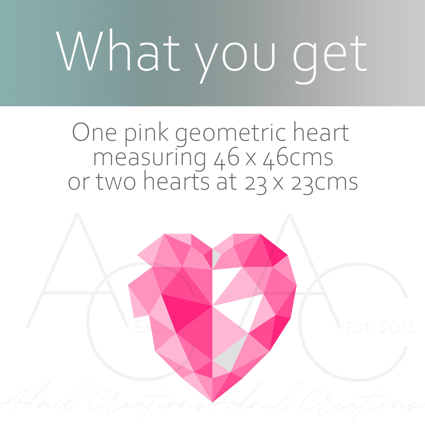 Geometric Heart | Fabric wall stickers