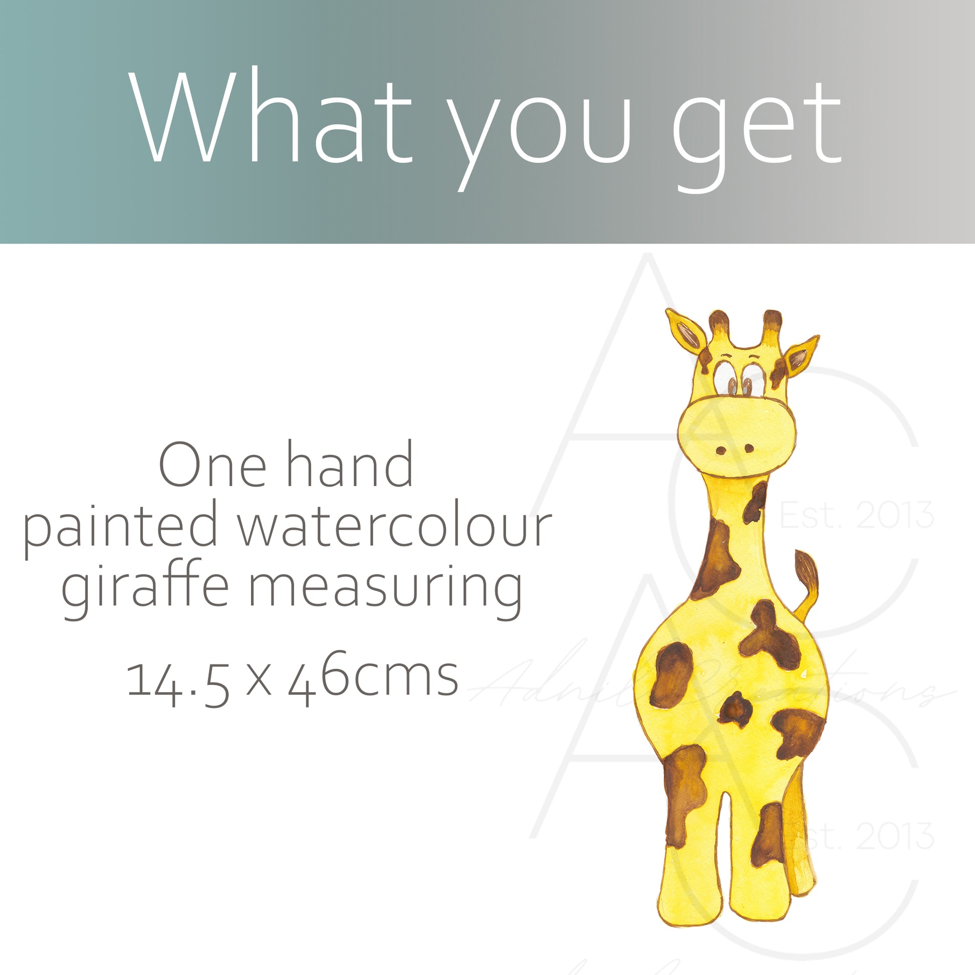Watercolour giraffe | Fabric wall stickers-Fabric wall stickers-Adnil Creations