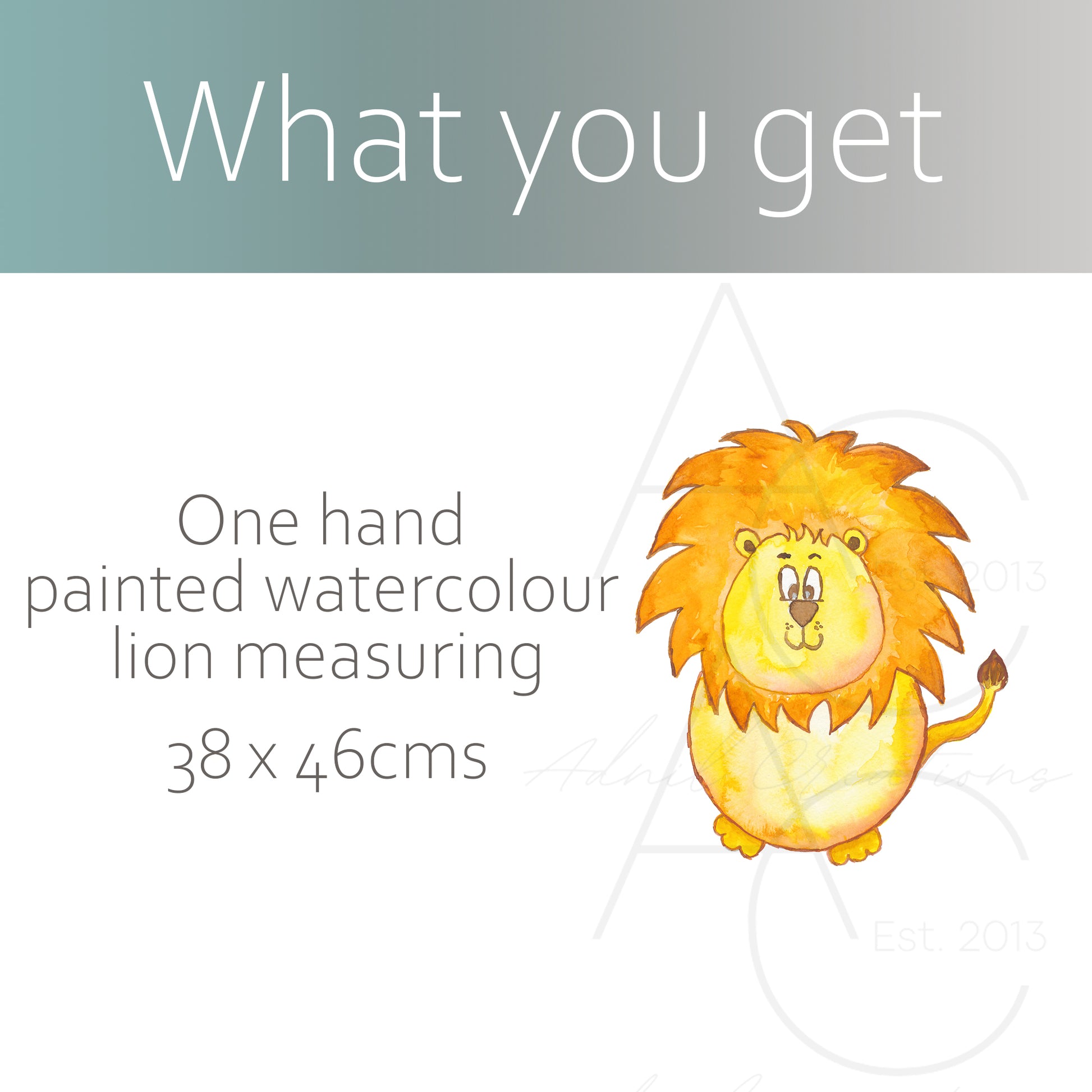 Watercolour lion | Fabric wall stickers-Fabric wall stickers-Adnil Creations