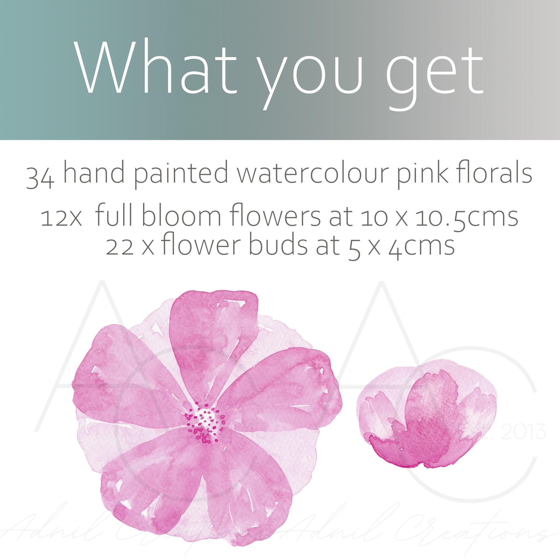 Watercolour pink flowers | Fabric wall stickers-Fabric wall stickers-Adnil Creations