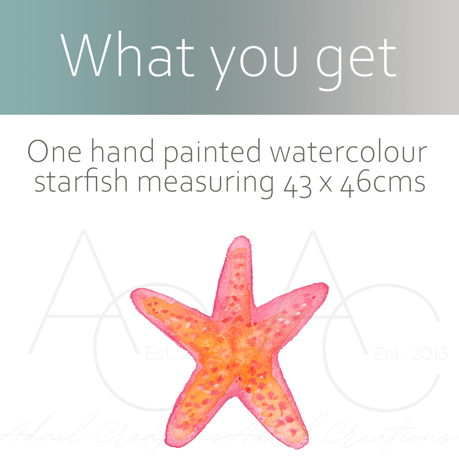 Watercolour starfish | Fabric wall stickers-Fabric wall stickers-Adnil Creations