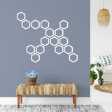 Set of 50 hollow hexagons | Wall pattern