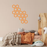Set of 50 hollow hexagons | Wall pattern