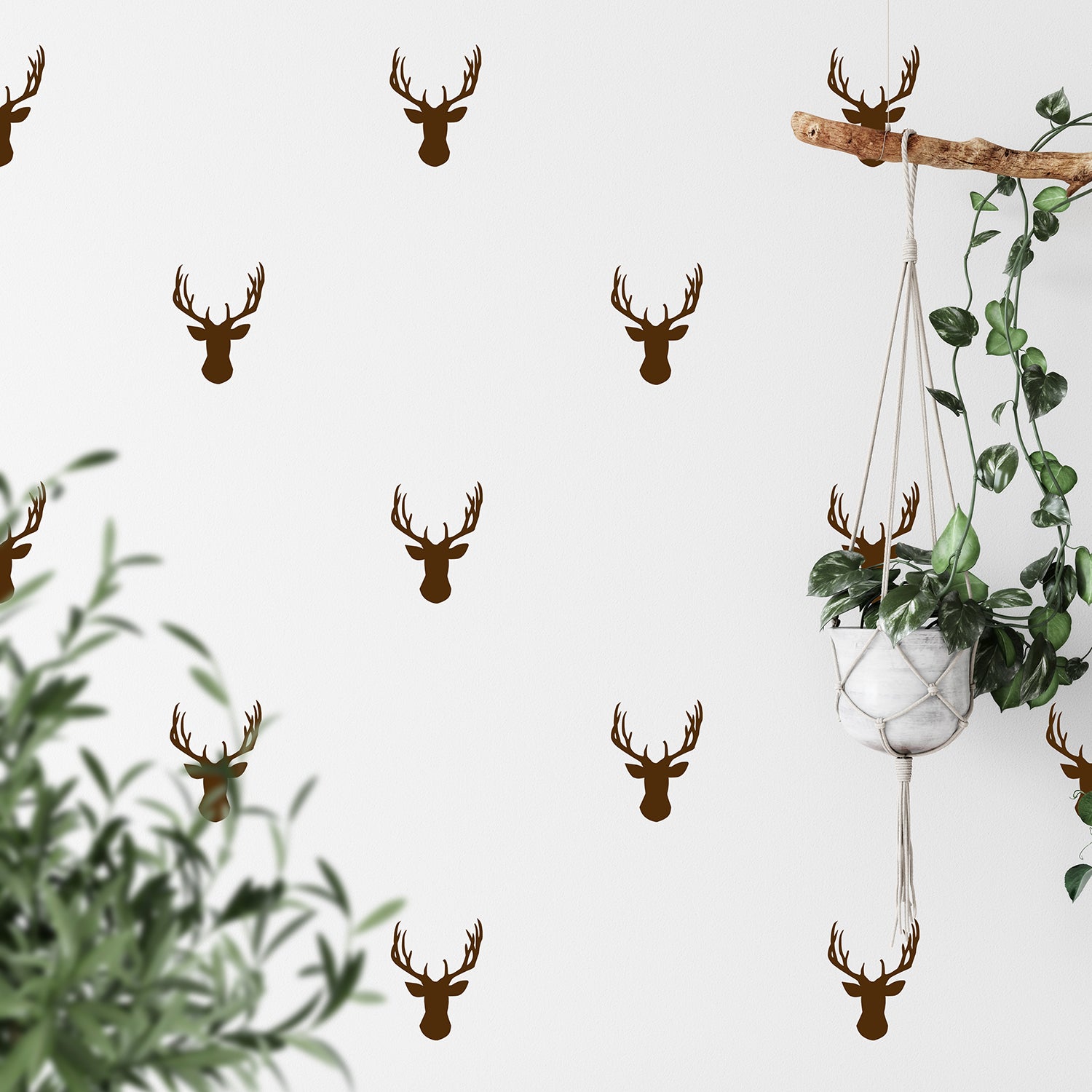 Stag heads | Wall pattern-Repeating pattern-Adnil Creations