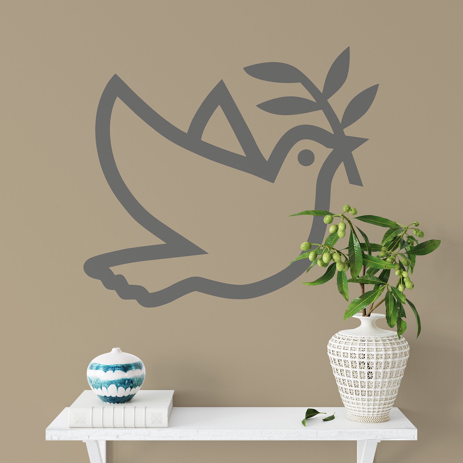 Dove with olive branch | Wall decal-Wall art-Adnil Creations
