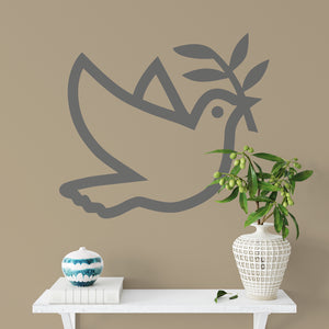 Dove with olive branch | Wall decal