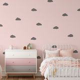 Set of 50 little fluffy clouds | Wall pattern