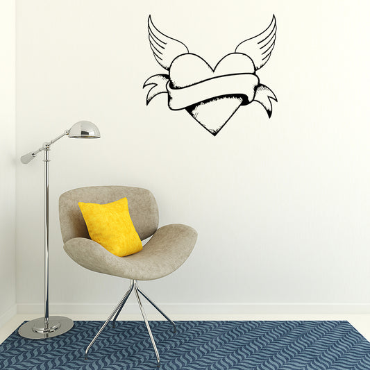 Heart with wings | Wall decal - Adnil Creations