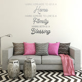 Home family blessing | Wall quote - Adnil Creations