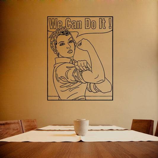 Rosie the riveter | We can do it | Wall decal - Adnil Creations