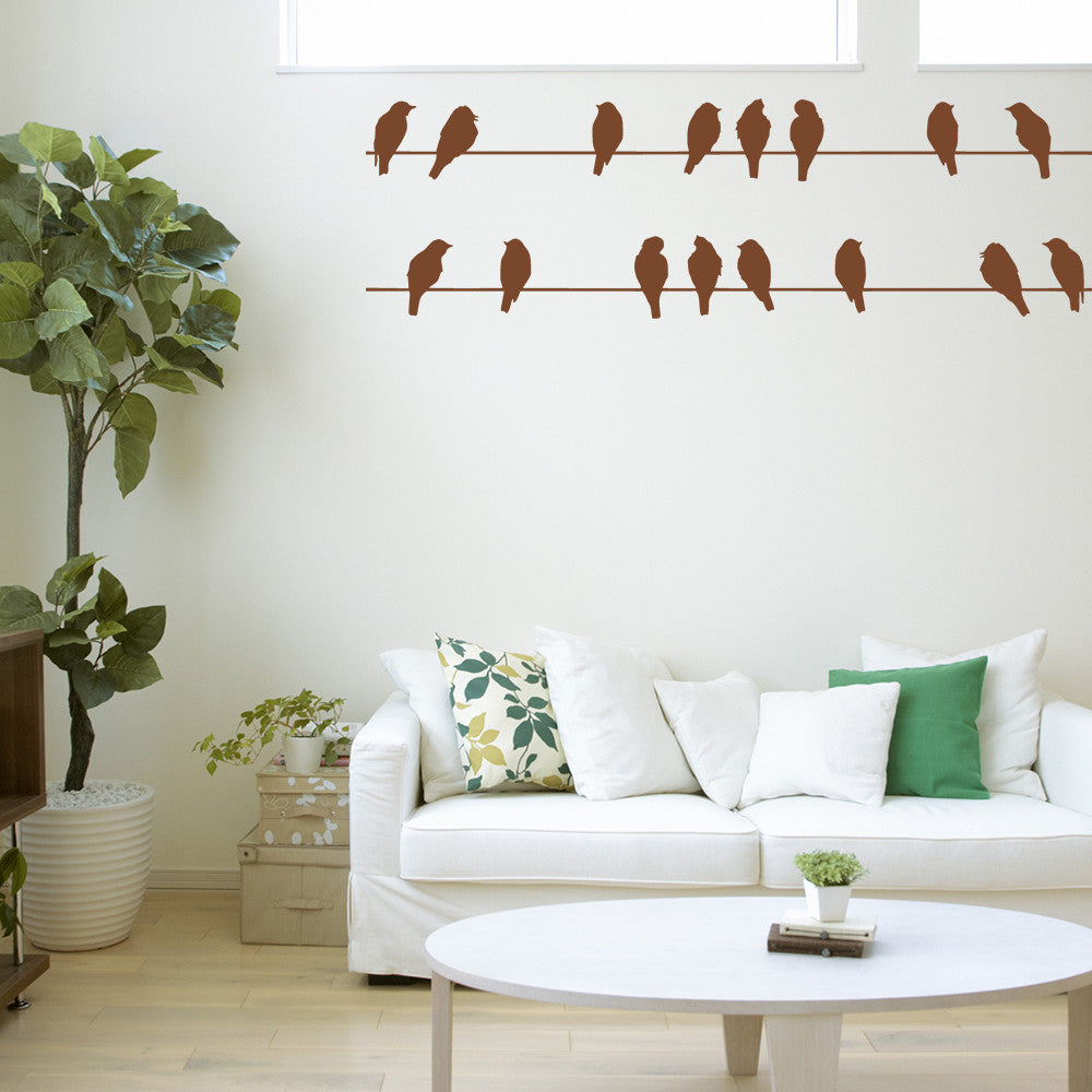 Birds on wires | Wall decal - Adnil Creations