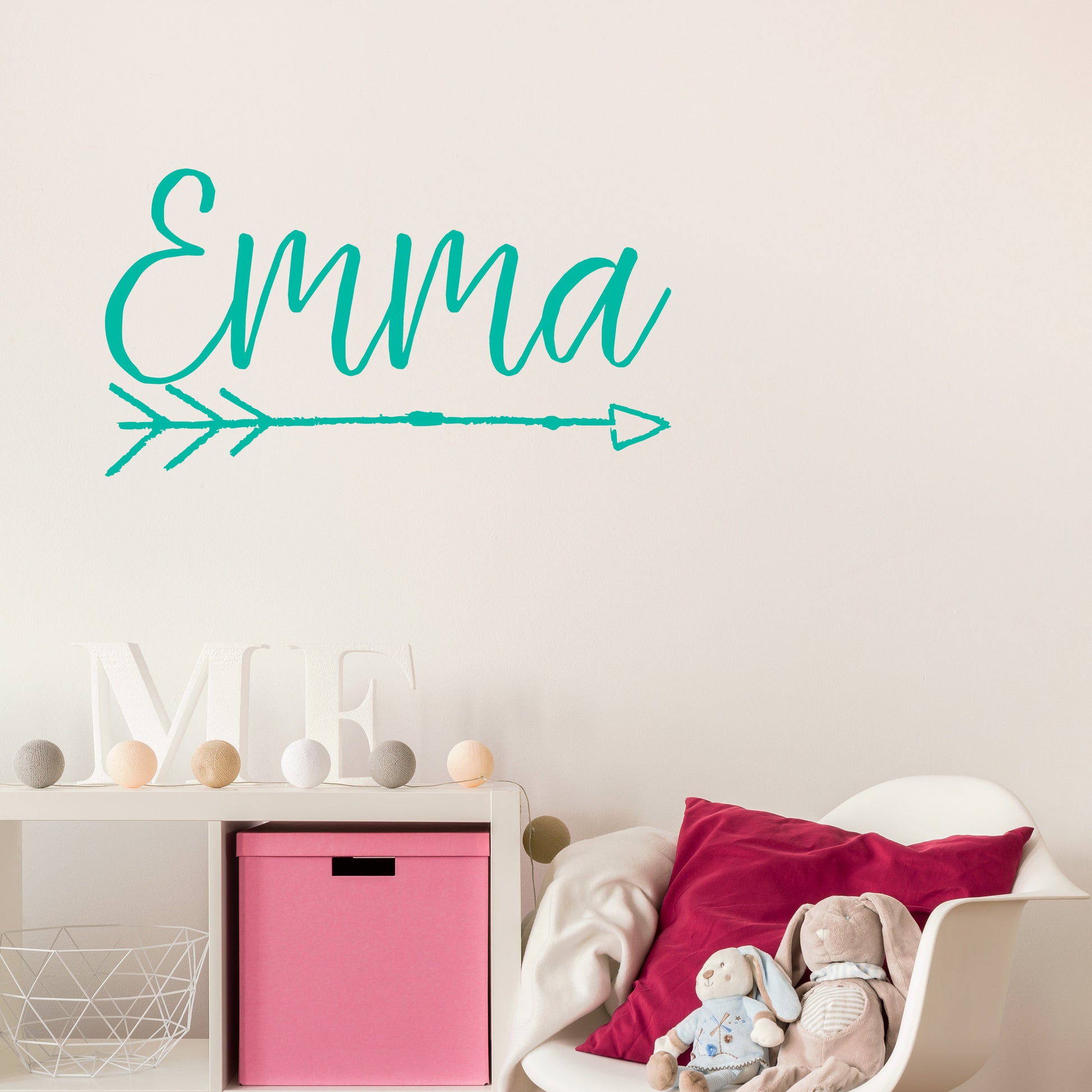 Script name with bohemian arrow | Monogram decal - Adnil Creations