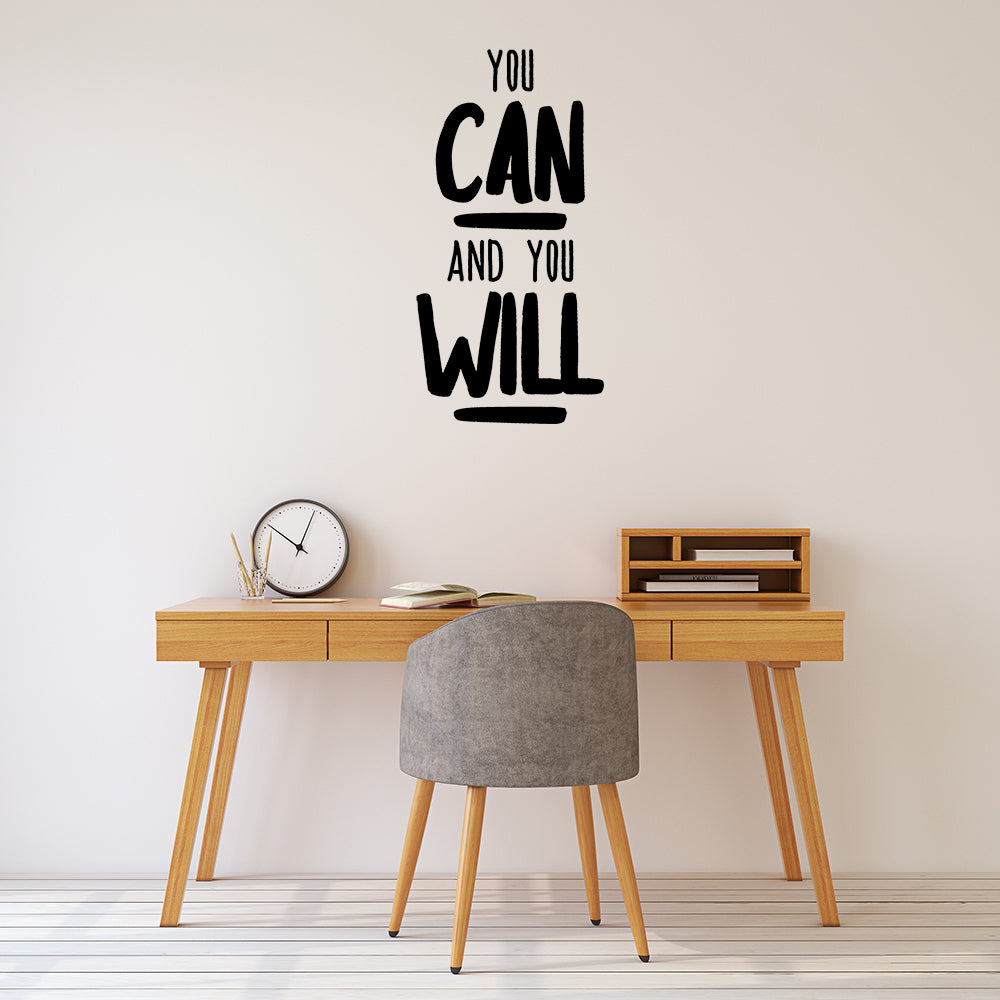 You can and you will | Wall quote - Adnil Creations