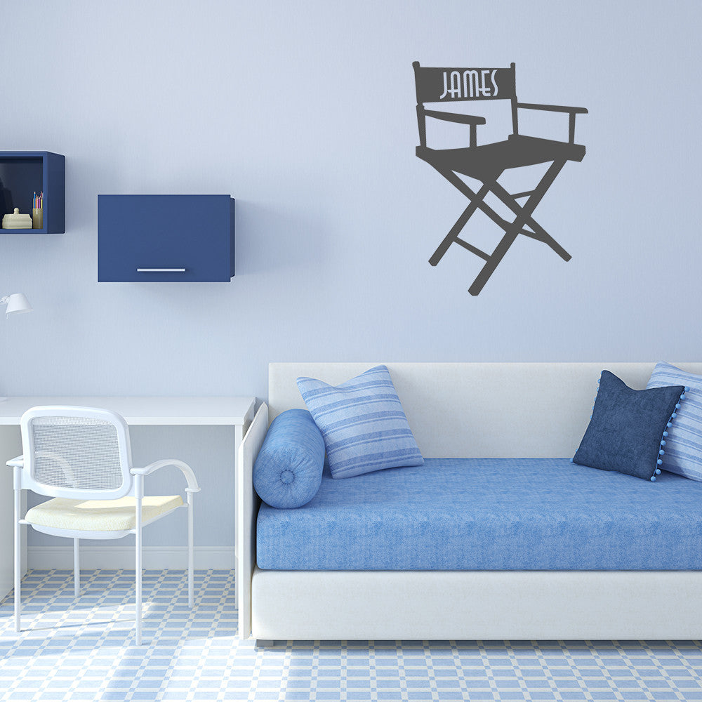 Directors chair with name | Monogram decal - Adnil Creations