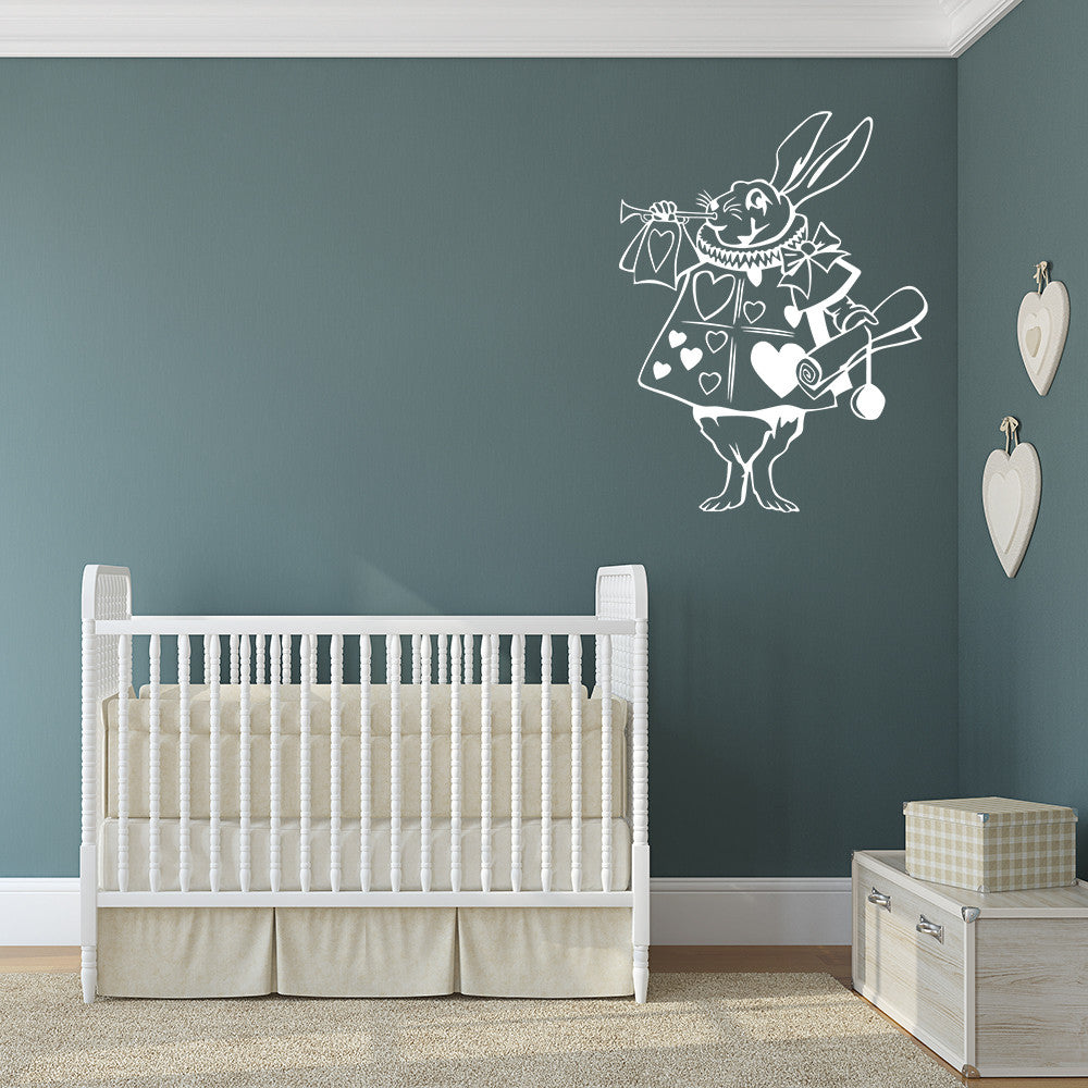 White rabbit | Alice's adventures in Wonderland | Wall decal - Adnil Creations