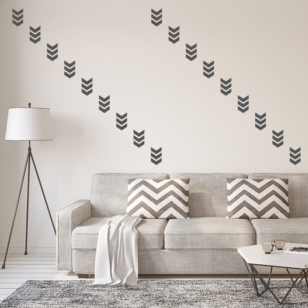 Set of 50 triple chevrons | Wall pattern - Adnil Creations