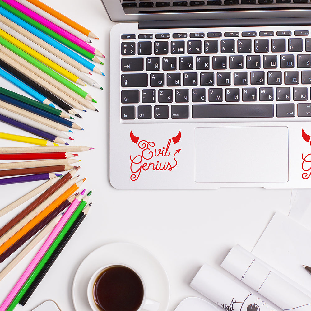 Evil Genius | Trackpad decal-MacBook decal-Adnil Creations