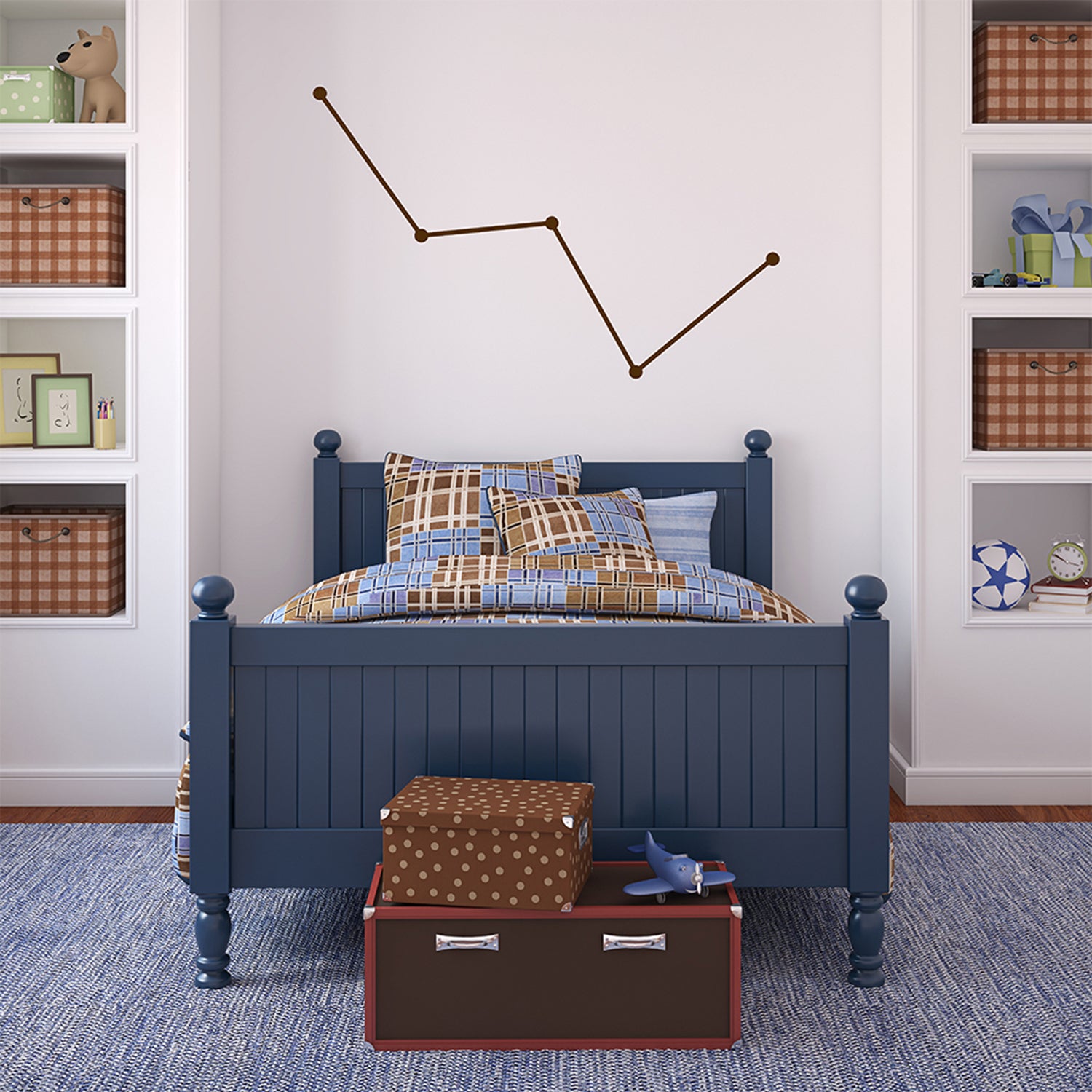 Cassiopeia constellation | Wall decal-Wall art-Adnil Creations