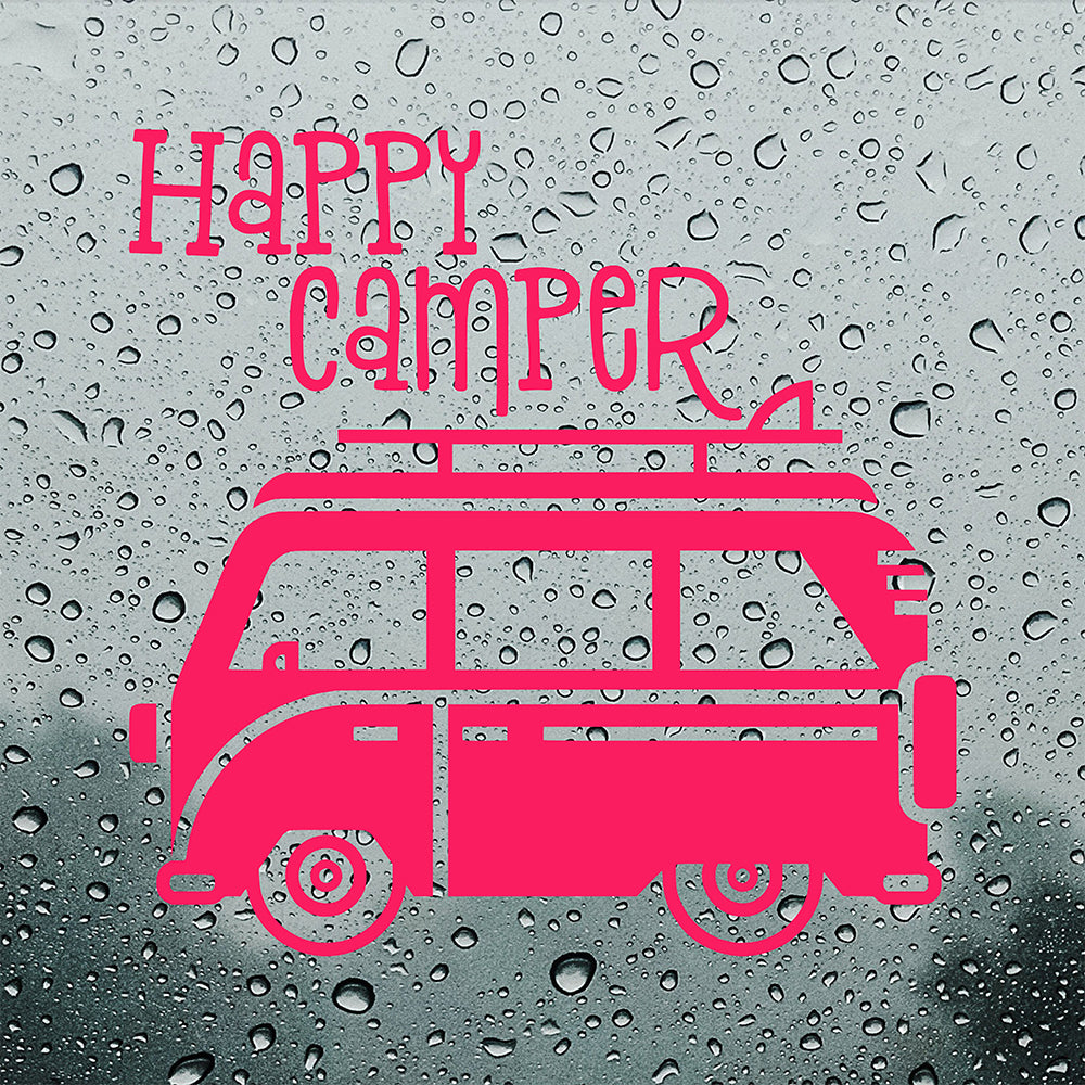 Happy camper | Bumper sticker-Bumper stickers-Adnil Creations