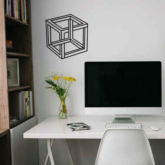 Optical illusion cube | Wall decal - Adnil Creations