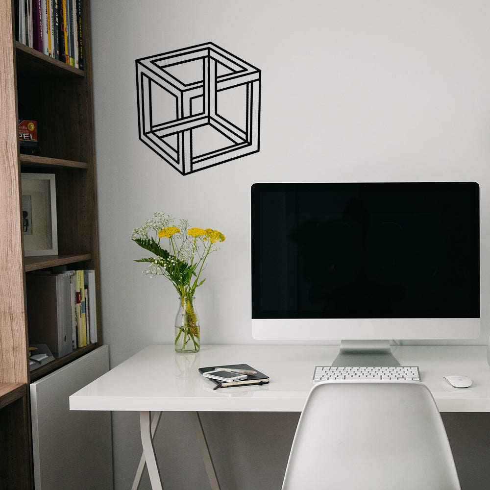 Optical illusion cube | Wall decal - Adnil Creations