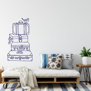 Vintage suitcases | Wall decal
