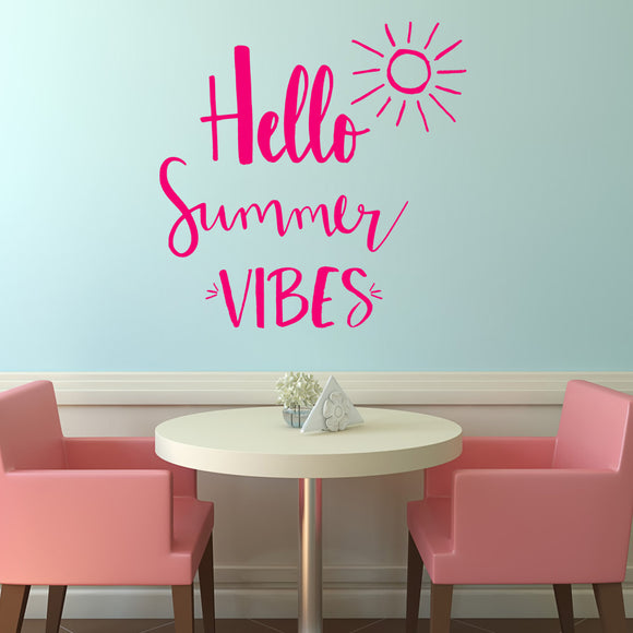 Hello summer vibes | Wall quote - Adnil Creations