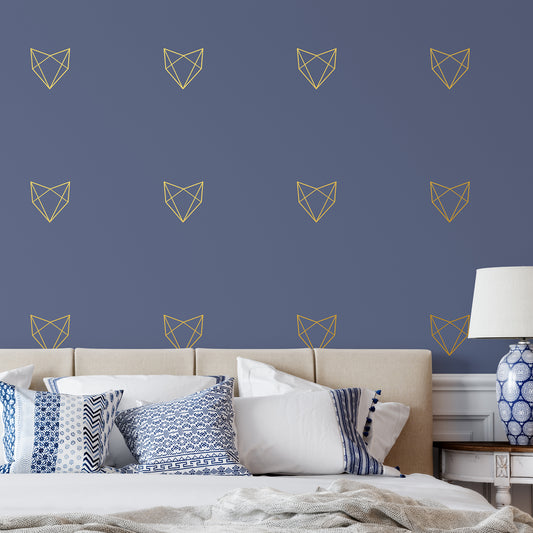 Geometric fox heads | Wall pattern-Repeating pattern-Adnil Creations