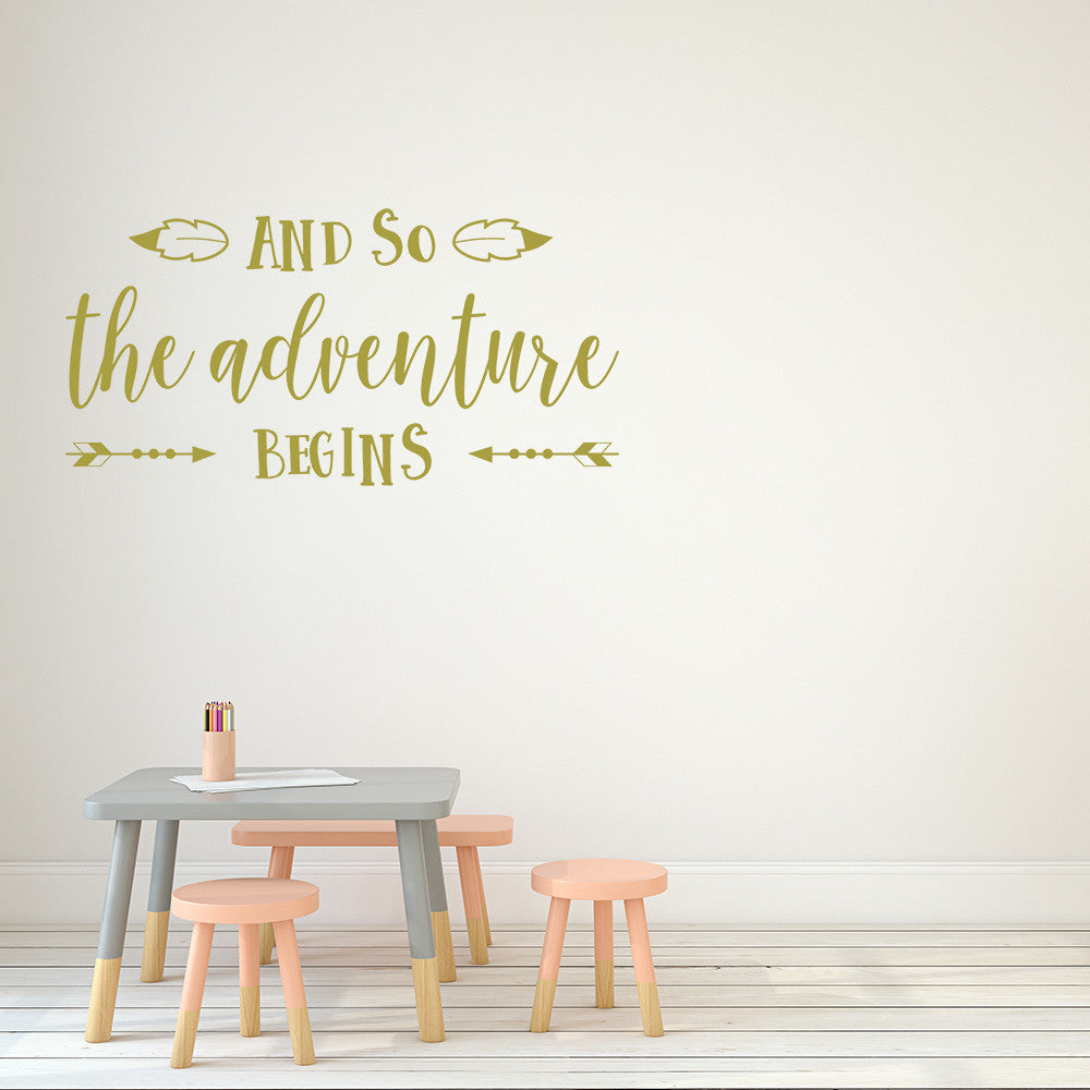 And so the adventure begins | Wall quote - Adnil Creations
