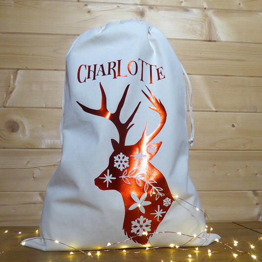 Personalised Christmas Santa | Cotton sack - Adnil Creations