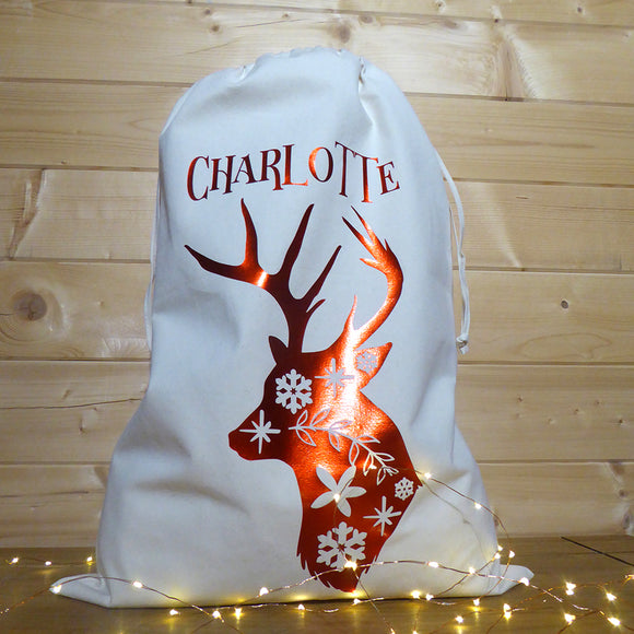 Personalised Christmas Santa | Cotton sack - Adnil Creations