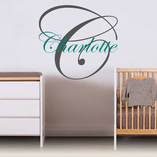 Traditional style name | Monogram decal - Adnil Creations