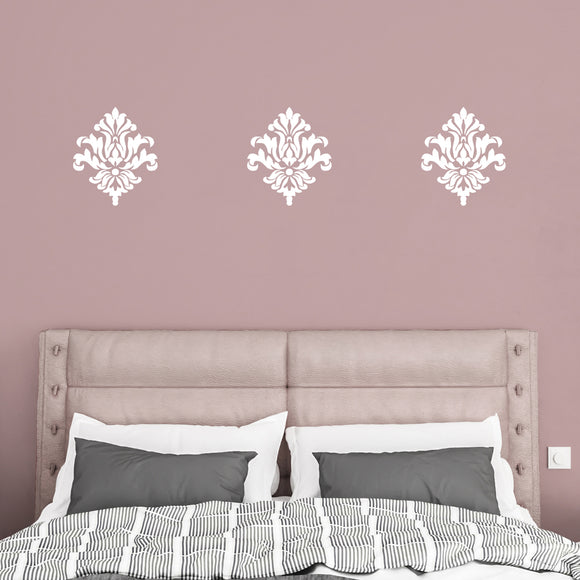 Set of 25 damask roses | Wall pattern