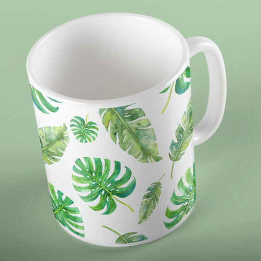 Monstera leaf pattern | Ceramic mug - Adnil Creations