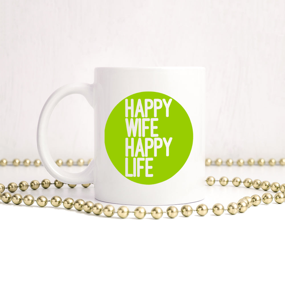 Happy wife, happy life | Ceramic mug - Adnil Creations