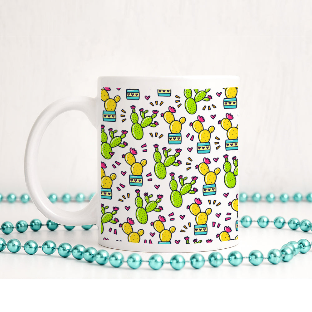 Cactus pattern | Ceramic mug - Adnil Creations