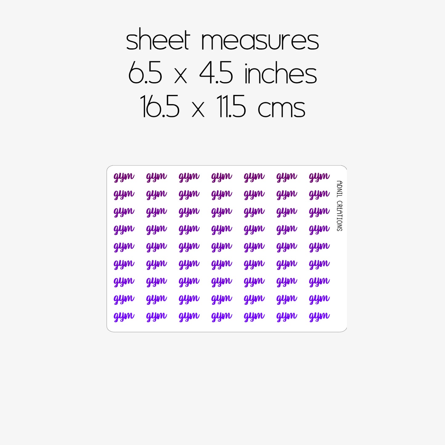 Gym ombre | Planner stickers - Adnil Creations