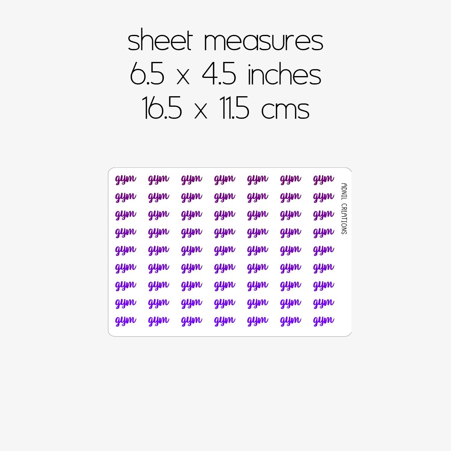 Gym ombre | Planner stickers - Adnil Creations