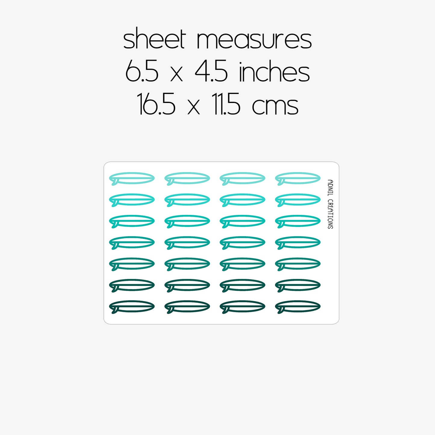 Surfboards | Planner stickers - Adnil Creations